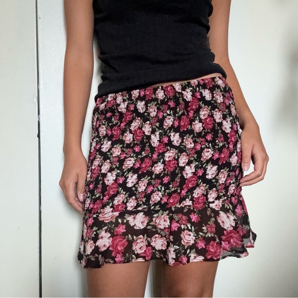 Floral Short Skirt